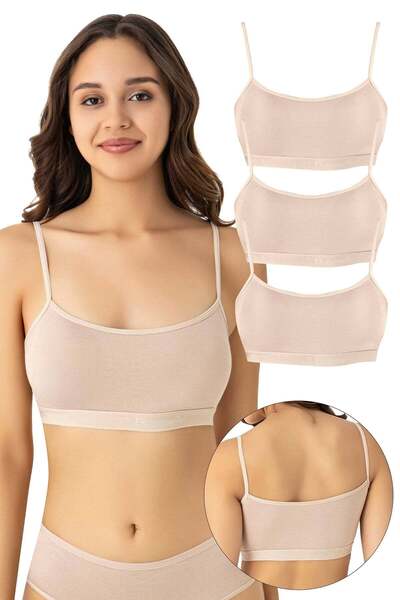 Arma Yıldız Women's Cotton in Stretch Fabric Strapless Tank Top with Removabl...