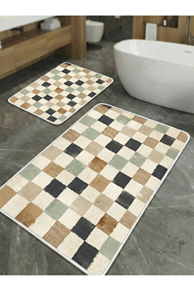 huhuli Σετ 2-τεμαχίων Αντιολισθητική σόλα χαλάκια κουζίνας και μπάνιου, κατάλ...