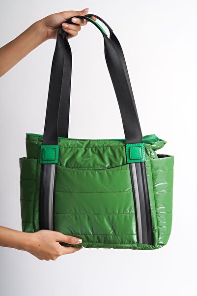 FEMME Veneto Women's Parachute Fabric Stripe Detailed Inflatable Daily Should...