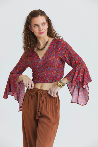 Los banditos Ισπανική μπλούζα με μανίκια