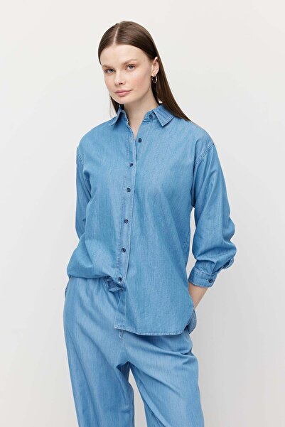 PAULMARK Women's Basic Denim Shirt