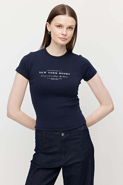 PAULMARK Жіноча футболка з круглим вирізом та принтом