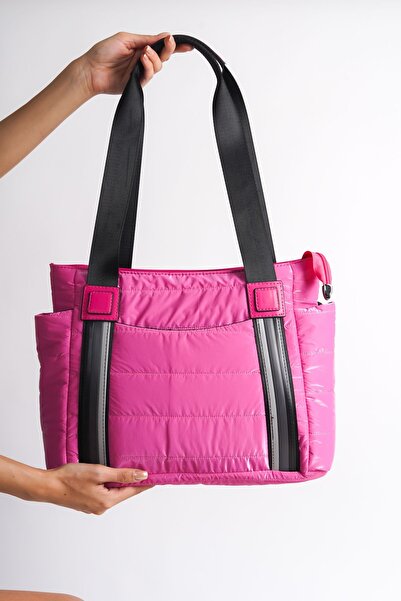 FEMME Veneto Γυναικείο ύφασμα αλεξίπτωτου με λεπτομέρεια ρίγας Φουσκωτό Καθημ...