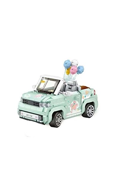 BYCEGU Lz-1132 Loz Balloon Car Green 779 Pieces Block Toy