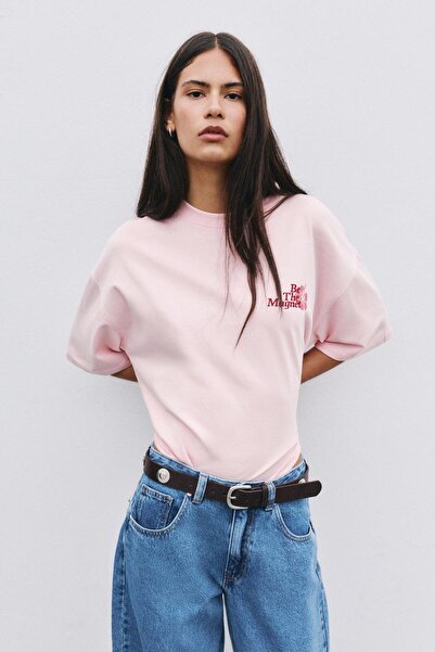 Pull & Bear Kısa kollu grafik baskılı tişört