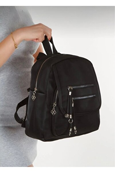 MILANOFOX Women's Mini Multi-Compartment Fabric Bag Backpack – with Cover Poc...