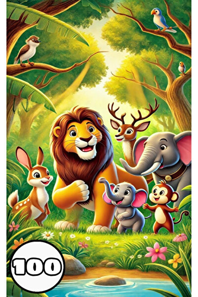 Book Animal Coloring Book for Kids – 100 Fun Illustrations, A4 Format