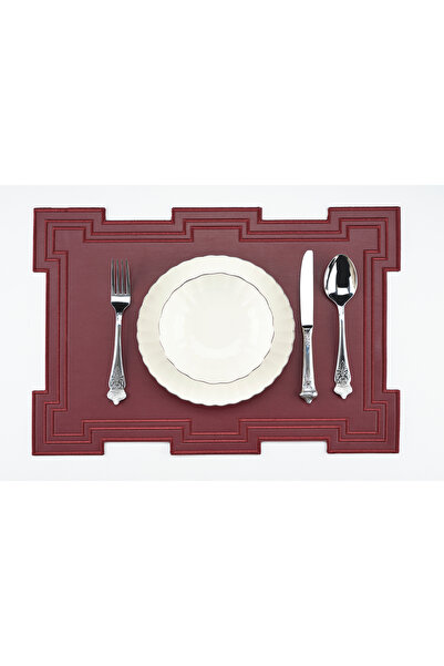 linedesignstudio 2 Adet Çift Katmanlı Bordo Deri Supla, Premium Amerikan Serv...