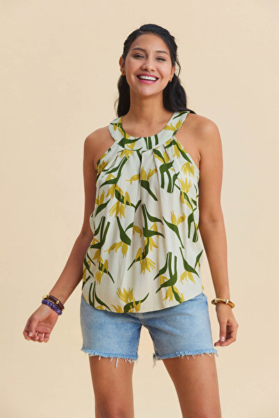 Los banditos Πλισέ αμάνικη μπλούζα Bohemian Style