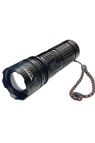 Wıson Wison WS-315 Profesyonel Şarjlı Avcı El Feneri 50 Watt 9800 Mah Pil, Ul...