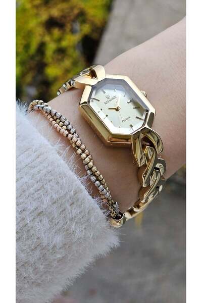 Raymond Women's Wristwatch Rym-213057-R45 - Cornered Case with Chain Strap-