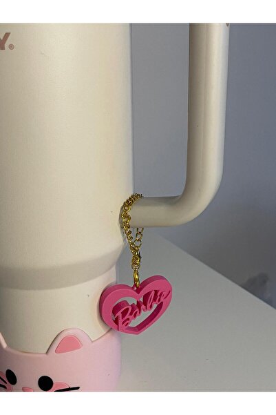Freya Barbie Heart Quencher Thermos Cup Accessory Decorative Ornament with Chain
