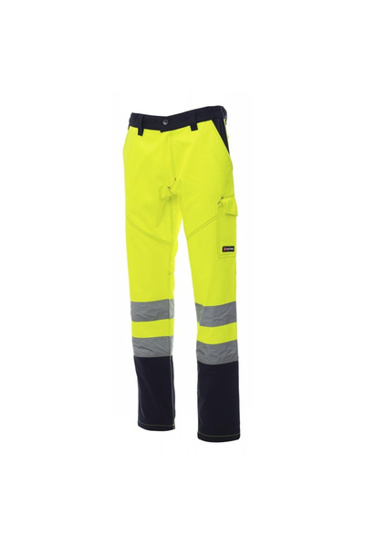 PAYPER Pantaloni talie Charter, Sezon Toate anotimpurile, Yellow/Navy Blue, M...