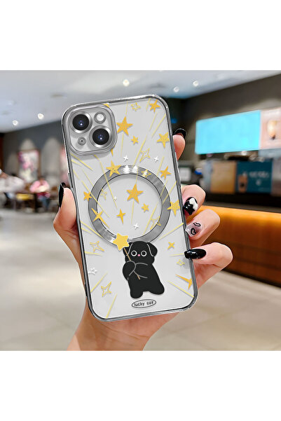 Hontinga حافظة لاسلكية شفافة من السيليكون الناعم متوافقة مع هاتف iPhone 15 Pl...