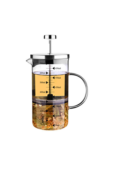 cevheri store French Coffee Glass Teapot Measuring Cup 700 ml