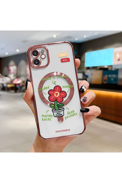 Hontinga iPhone 11 Compatible Transparent Soft Silicone Magsafe Wireless Phon...