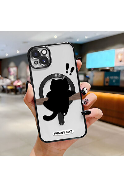 Hontinga حافظة هاتف لاسلكية من السيليكون الناعم الشفاف بنمط القطط متوافقة مع ...