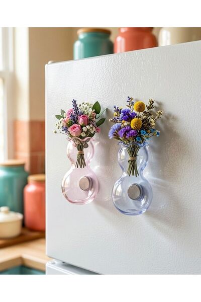 nazarboncuğu Cam Vazo Magnet 2li Renkli El Yapımı 3.5/4CM UZUNLUĞUNDA