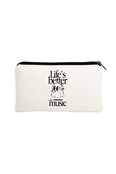 Hayali Şeyler Life's Better with Music Pen Holder Multi-Purpose Organizer