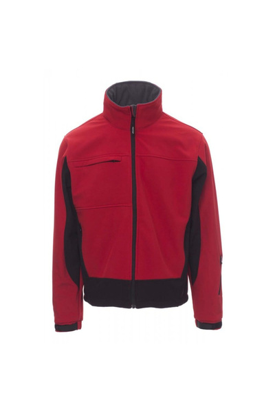 PAYPER Jachetă softshell Storm, Soft-Shell 93% poliester + 7% elastan, Roșu/N...