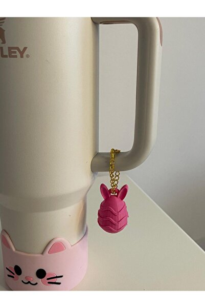 Freya Cute Rabbit Quencher Thermos Cup Accessory Decorative Ornament with Chain