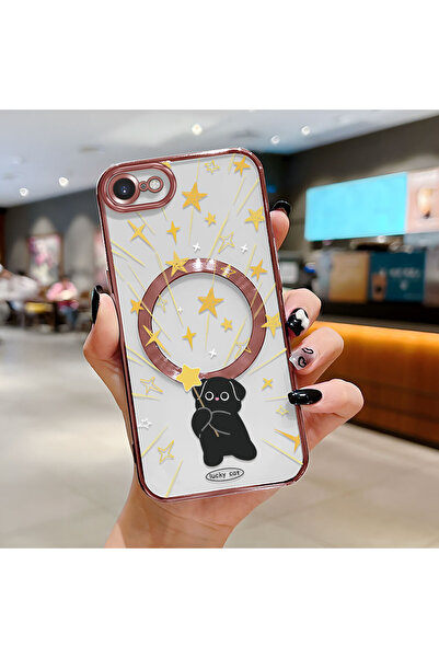 Hontinga حافظة لاسلكية شفافة من السيليكون الناعم متوافقة مع هاتف iPhone 7 بنم...