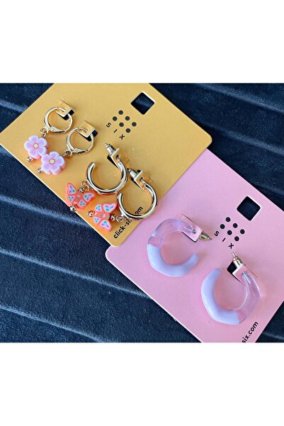 Luxiva 3 Pairs of Minimal Trend Girls' and Women's Earrings Set Advantageous ...