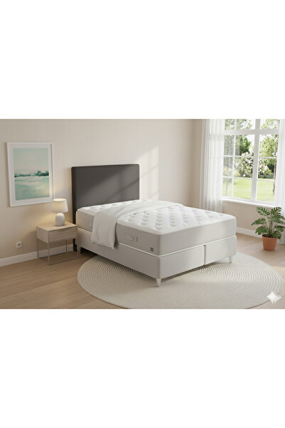 RS JANTİ STORE Çift Kişilik Baza Yatak Başlık Kılıfı 160x70 cm - Esnek Lastik...