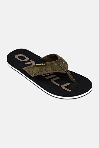 O'Neill Men Jacky Flip Flop Brand Logo Slip On Slippers, Olive