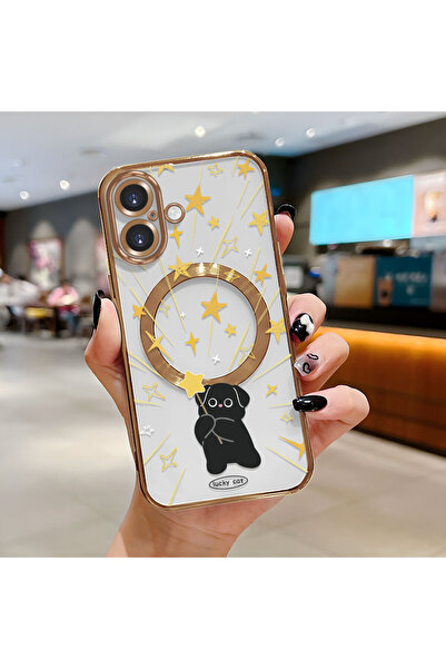 Hontinga حافظة لاسلكية شفافة من السيليكون الناعم متوافقة مع هاتف iPhone 16 بن...