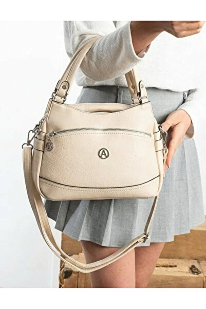 Çanta Trend Geantă de umăr cu 5 compartimente, din piele artificială moale, p...