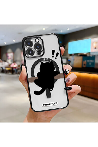 Hontinga حافظة هاتف لاسلكية من السيليكون الناعم الشفاف بنمط القطط متوافقة مع ...