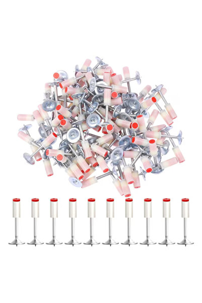 Sellsa Set of 100 professional nails for stud guns, mushroom model with prote...