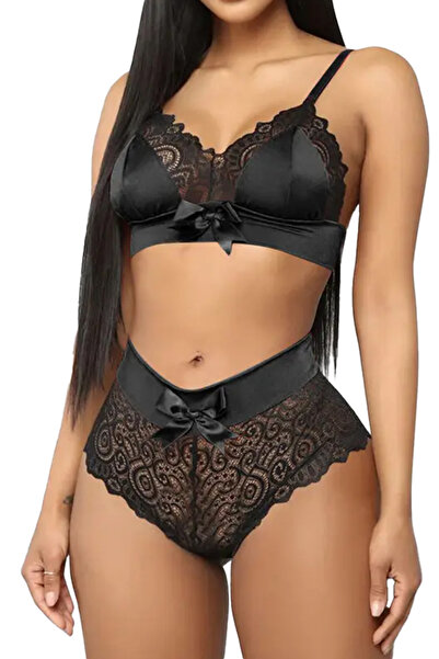 EFAYN.RO Women's sexy lingerie, 2-piece set, sensual model with bows, size L,...