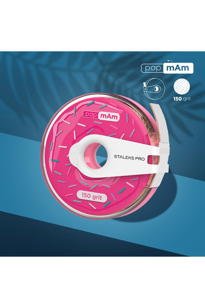 STALEKS 700cm λίμα νυχιών ζέβρα Ταινία papmAm Expert 150 grit in a plastic case