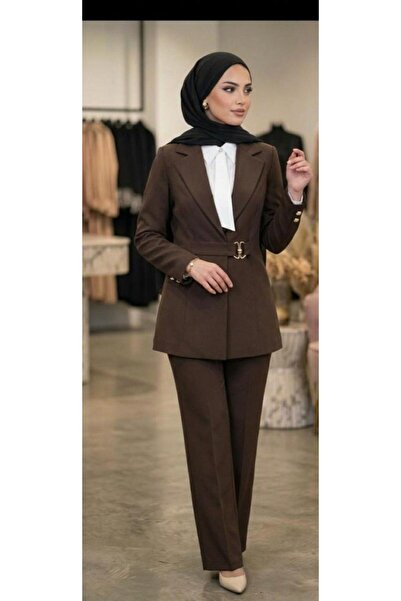 Tebrikler tekstil Stylish and Modern Women's Jacket and Pants Set G4801