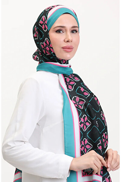 sefamerve cu model Șal moale 70269-18 Verde Roz