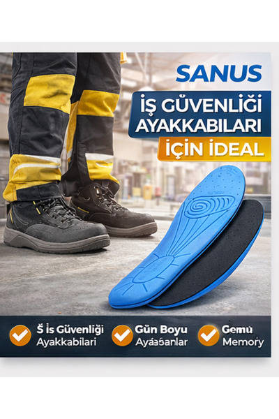 St Morritz Nefes alabilir, şok emici, konforlu ortopedik tabanlık, iş güvenli...