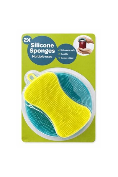 OEM Set de 2 bureți de spălat vase din silicon, reutilizabili, compatibili cu...