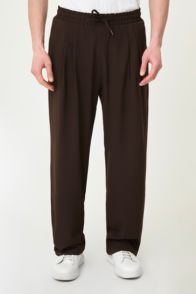 Mcr Pantaloni drepți pentru bărbați, cu supradimensionat șnururi, P cu pliuri...