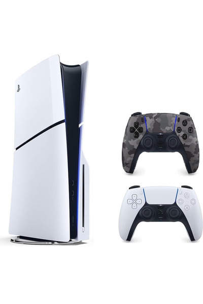 Sony Playstation 5 slim Cdli versiyon + 2.kol Dualsense Kamuflaj gri ( İthala...