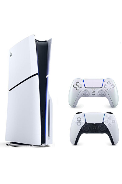 Sony Playstation 5 slim Cdli versiyon + 2.kol Dualsense Chroma pearl ince bey...