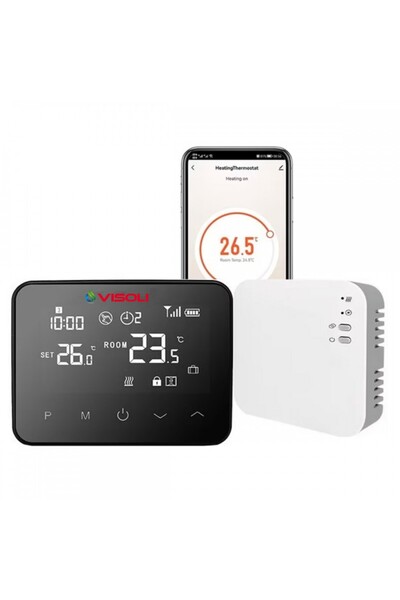Visoli Termostat de ambient inteligent Visoli™ WT-20 PRO, WI-FI, Controlat Pr...