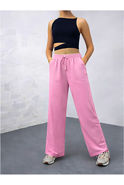 vikitekno Women's Premium Quality Linen Blend Lace-Up Trousers