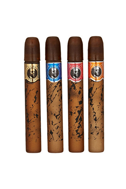 Cuba Paris Miniatures Men's Perfume Set, EDT, 4 x 35 ml,