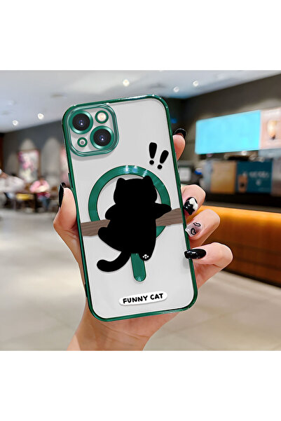 Hontinga حافظة هاتف لاسلكية من السيليكون الناعم الشفاف بنمط القطط متوافقة مع ...