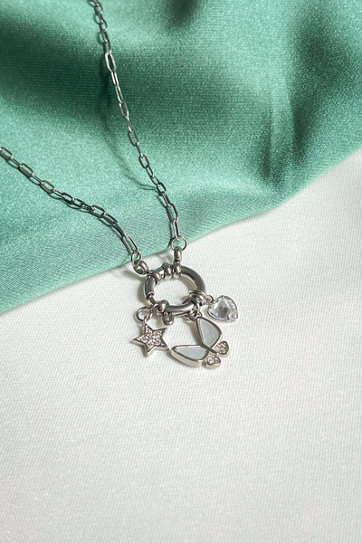 Berilya Aksesuar Transformation & Love & Luck Butterfly Heart and Star Figure...