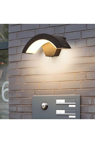 Luxera Lighting Aplica LED de exterior concava Neagra, 24W=160W, 3000K, lumin...