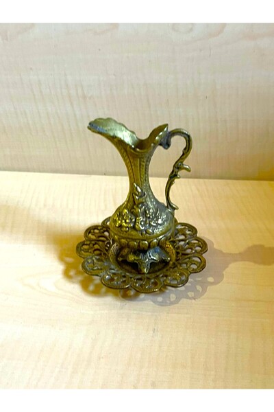 SANAT TACİRİ ANTİKA DÖKÜM PİRİNÇ SÜRAHİ MİNYATÜR SÜRAHİ NO 56U