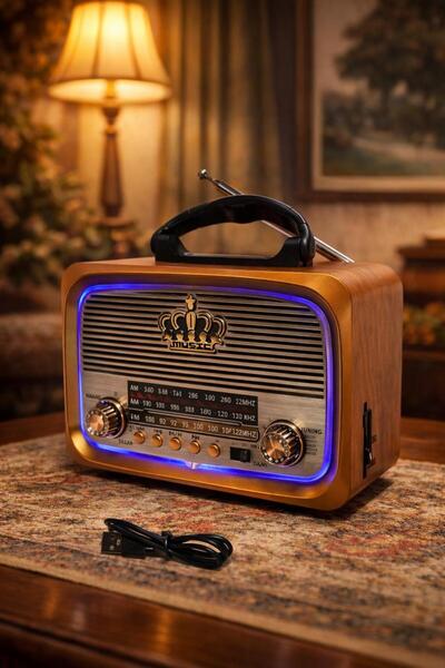 Saule Everton RT-849 Nostalji Solar Güneş Enerjili Ledli Bluetooth/USB/Sd kar...